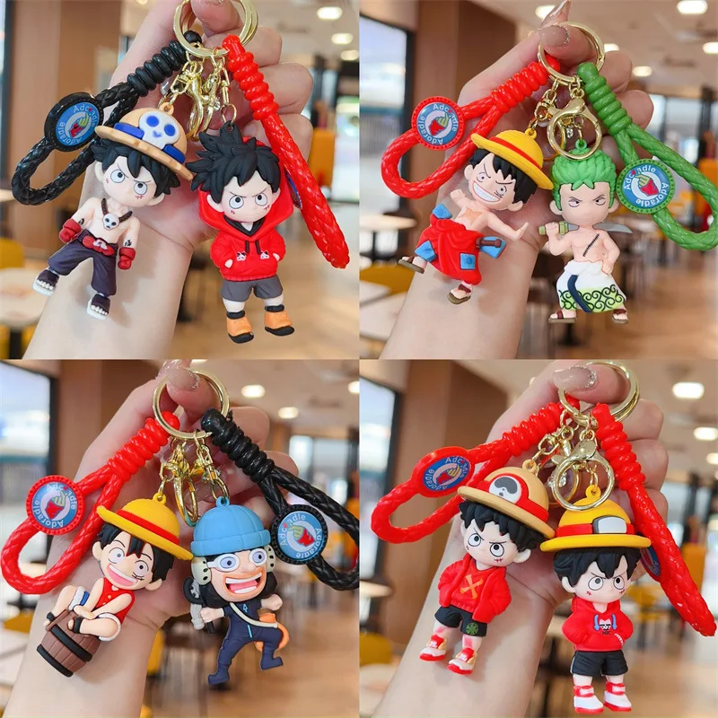 

Мультяшная соломенная шляпа для мальчиков, 3D фигурки, кукла, кулон, брелок, детские игрушки, милый автомобильный рюкзак, подвеска, брелок для детей, подарки