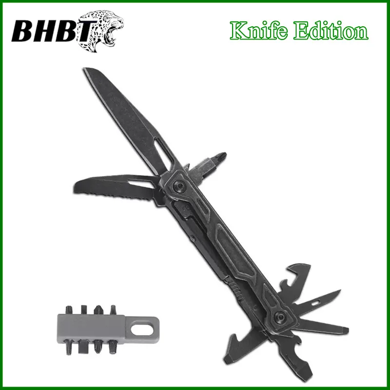 BHBT 19 in 1 멀티툴 나이프 EDC 휴대용 야외 캠핑 생존 다기능 도구 포켓 나이프 비트 포함