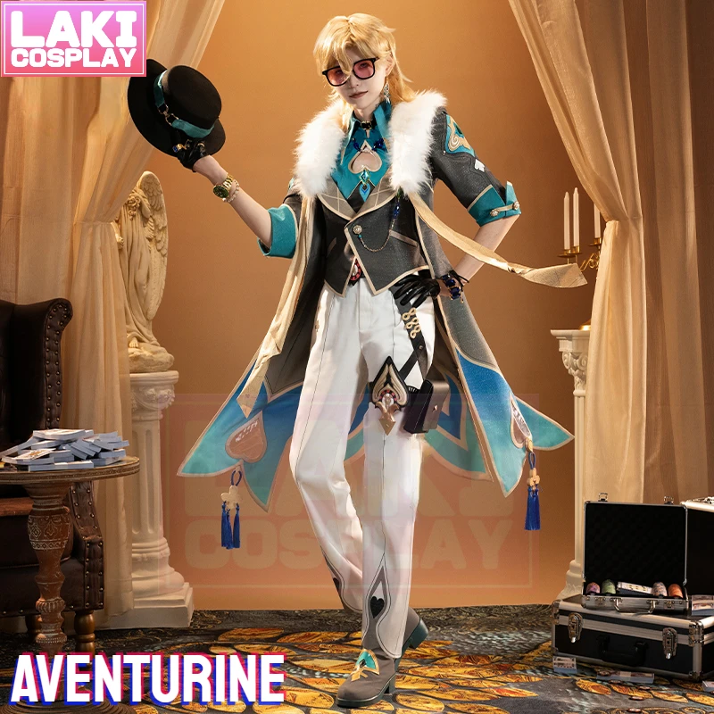 Star Rail Aventurine Cosplay Traje para Homens, Jogo Honkai, Roupas de Halloween, Roupas Anime