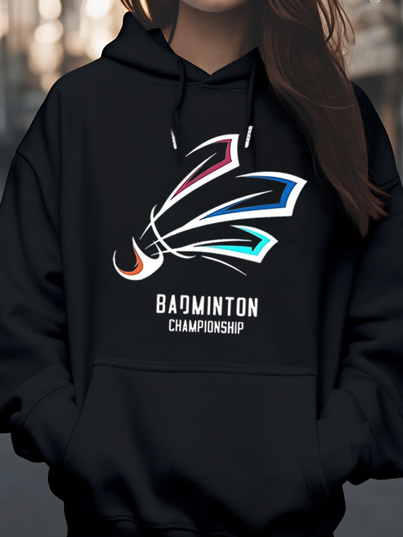 

Толстовка с принтом логотипа чемпионата бадминтона, спортивная повседневная одежда для любителей бадминтона и игроков