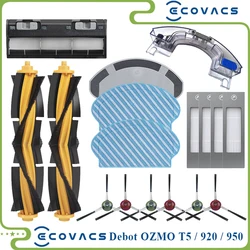 For Ecovacs Debot OZMO T5 / 920 / 950 Accessories Main Side Brush Water Tank Castor Wheel Filter Mop Vacuum cleaner spare parts