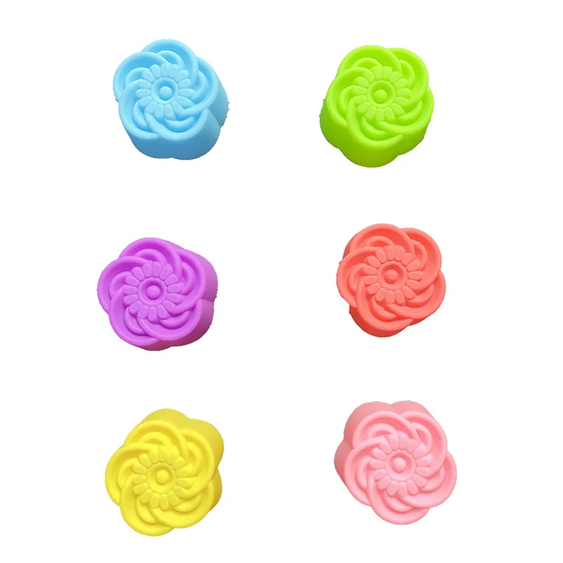 20Pcs 5cm Creative Flower Silicone Cake Mold Cupcake Cup Heat Resistant Nonstick Soap Chocolate Pudding Ice Molds Baking Tool