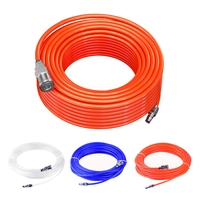 10M/15M/20M Pneumatic Pipe Air Tube Compressor Hose High Pressure PE Tube Pipe Flexible with Connector Air Gun Pneumatic Fitting