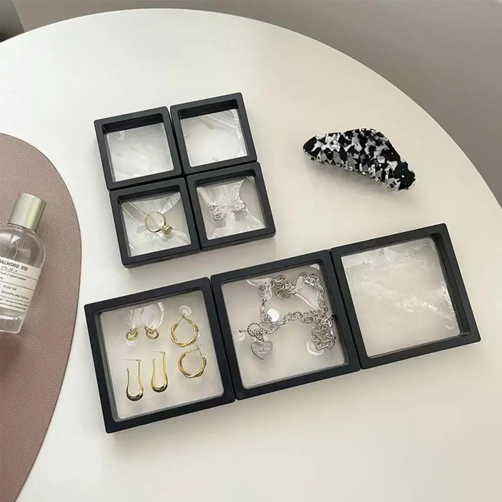 ジュエリー,ネックレス,イヤリング,パッケージケース,カラフルなプラスチック製ギフトボックス,トラベル,1個用の透明なPEジュエリー収納ボックス