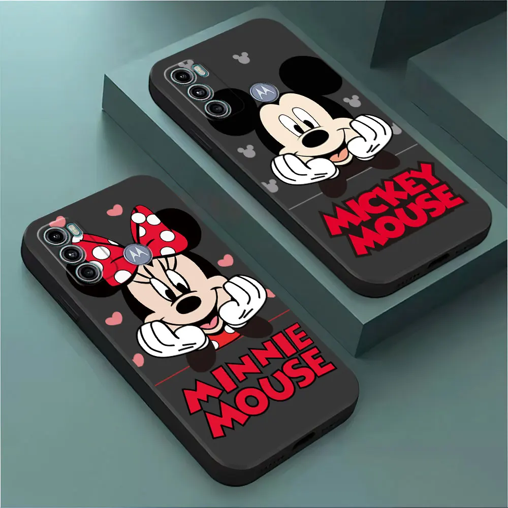 Disney Mickey Minnie Mouse Phone Case for Motorola Moto G31 G32 G22 G51 G52 G72 G60 G30 G71 5G G200 G82 G8 G9 Power Lite Cover