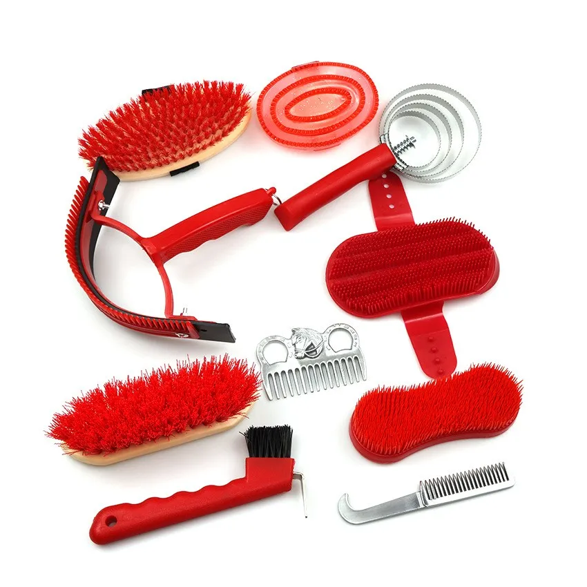 Horse Grooming Kit,Equine Grooming Brushes  10 pcs per set