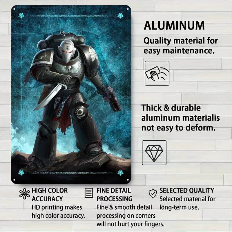 الغراب الحرس اعتراضية تسجيل العسكرية ملصق جدار ديكور مخصص معدن القصدير علامات لجدار الفن الديكور عناصر ديكور المنزل خمر #4