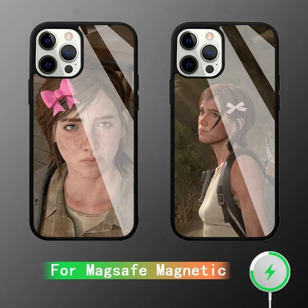 The L-Last of U-Us Ellie Game Phone Case For Magesafe Magnetic Wireless Charge Case For iPhone 11,12,13,14,15,Pro Max Plus Mini