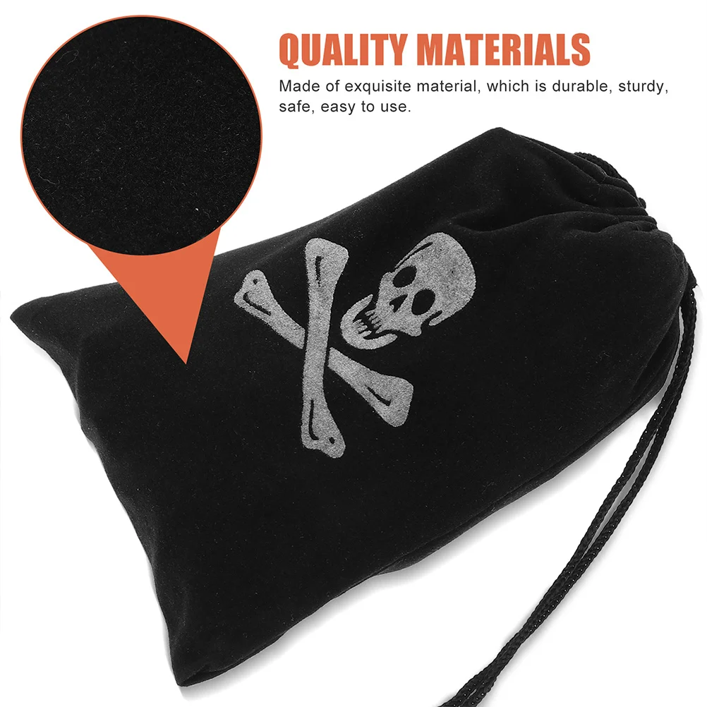 Pirate Drawstring Bag Gold Coin Pouch Gift Halloween Prop Durable Premium Fashion Container Candy Birthday Bags for Presents