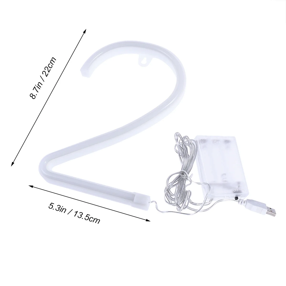 الأرقام الرومانية النيون رسالة LED ضوء الليل عدد 2 الضوء الأبيض الدافئ حفل زفاف عيد ميلاد ديكور للتعليق على الحائط المنزل الآمن البيئي