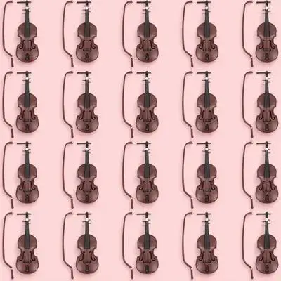 

20 Sets Wood Grain Violin Pendant Mini Christmas Ornaments for Crafts Model Plastic Miniature Violins Child