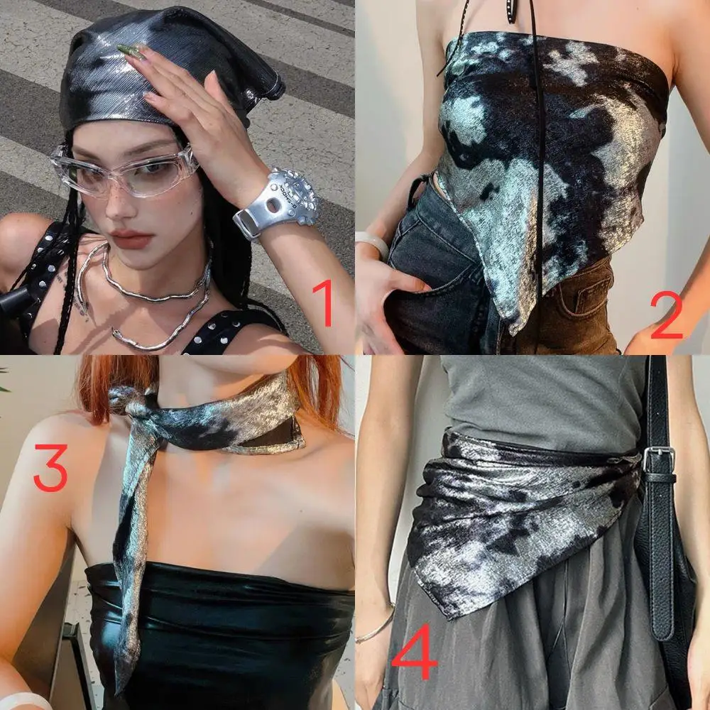 

Retro Spicy Style Headscarf Hat For Women Summer Y2k Square Scarf Hip-hop Kerchief Korean Series Versatile Headband Hair Wrap