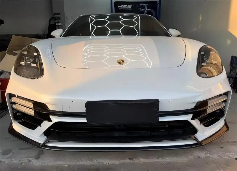 Per Porsche Panamera 971.1 Turbo s 2010 2023 Vera Fibra di Carbonio Labbro Anteriore Paraurti Anteriore Labbro Inferiore Sotto Spoiler Splitter Body Kit