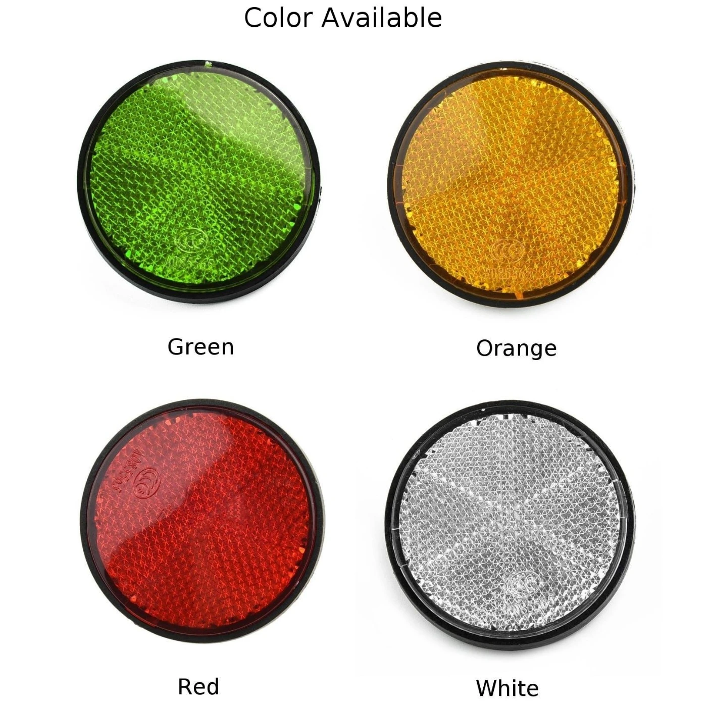 1×Bicycle Bike Round Reflector Night Cycling Safety Reflective Motorcycle Electric Bicycle Accessory Tool Green/Red/White/Orange