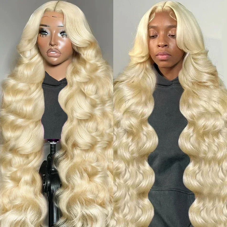 613 Lace Frontal Wig 13x4 HD Transparent Honey Blonde Body Wave Lace Front Wigs Brazilian Colored Human Hair Wig For Women