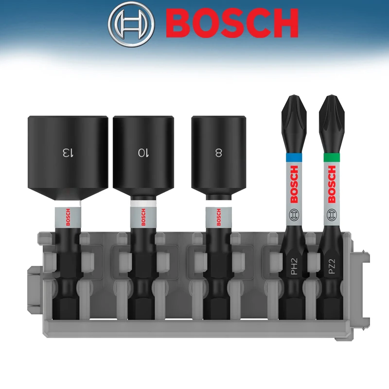 

BOSCH 2608522350 PRO Impact Screwdriver Bit and Socket Set Nutsetter 5pcs PZ/PH 55mm Tool Attachments