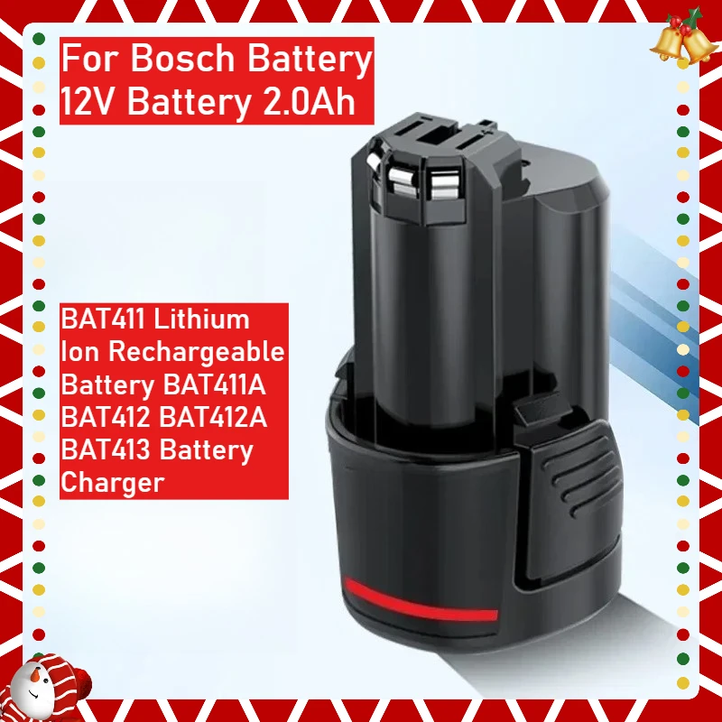 لبوش 12 فولت 2.0Ah BAT411 بطارية ليثيوم أيون قابلة للشحن BAT411A BAT412 BAT412A BAT413 شاحن