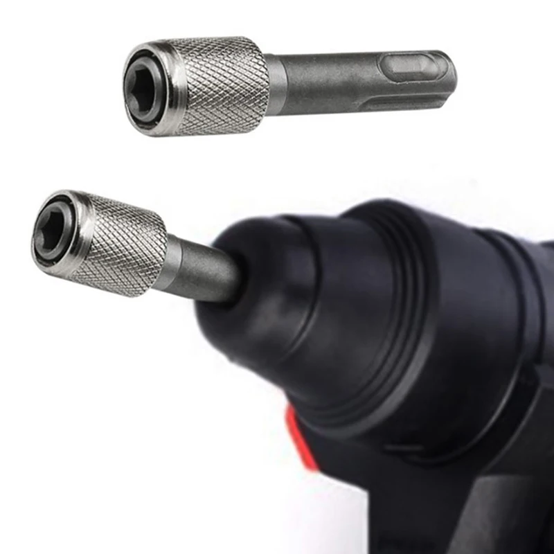 Convenient SDS Socket Adapter 1/4'' Hex Shank Screwdriver Holder Drill Bits Adapter Converter for Drill Bits.