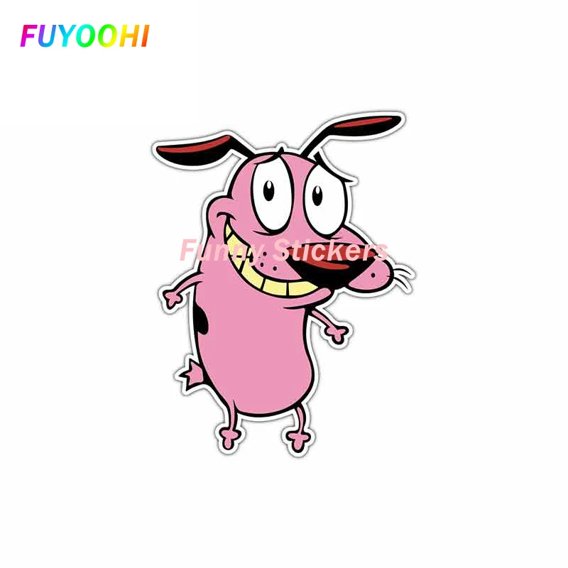 

FUYOOHI Exterior/Protection Fashion Stickers Fashion Creative Car Sticker for Courage Cowardly Dog Kids Anime PVC Car Wrap