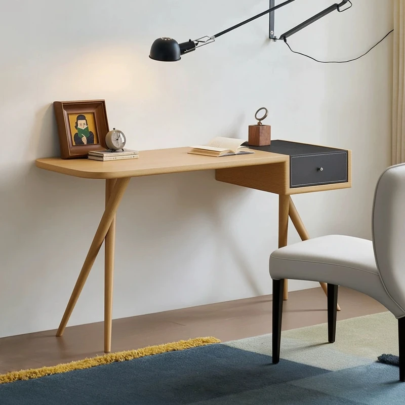 Wabi Sand Wind Simple Modern Solid Wood Learning Desk Writing Desk Home Study Desk