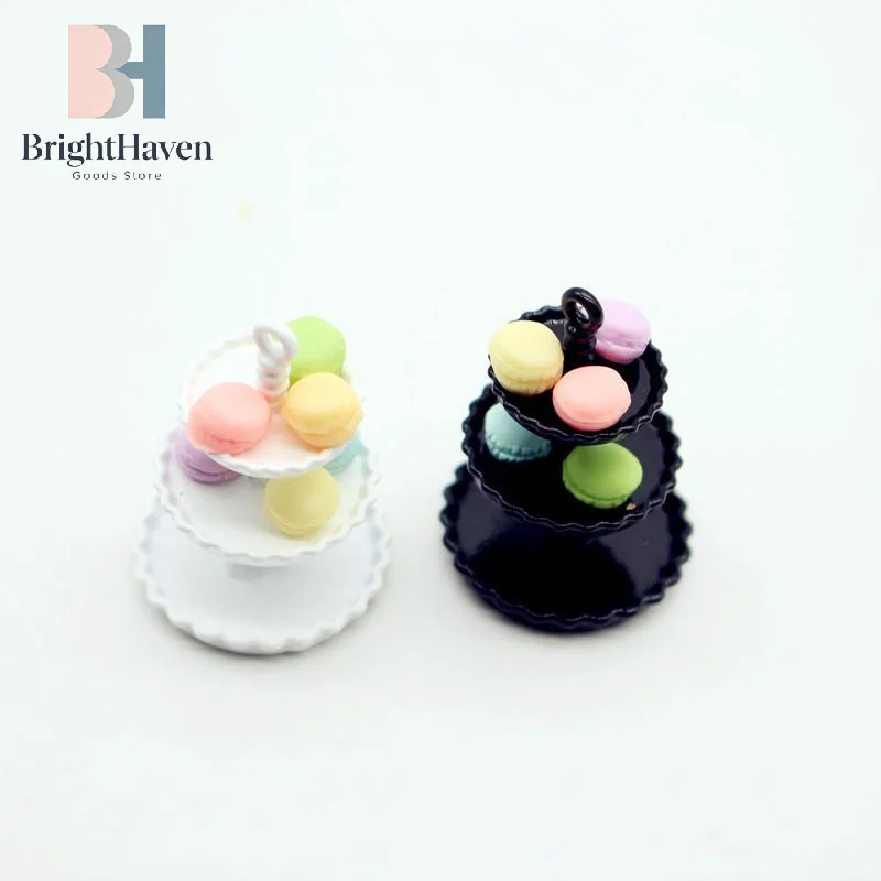 

1Pcs Dollhouse Mini Cake Tray Model Simulation Miniature Cake Stand Ornament Toys Scene Decoration Doll House Accessories B.H