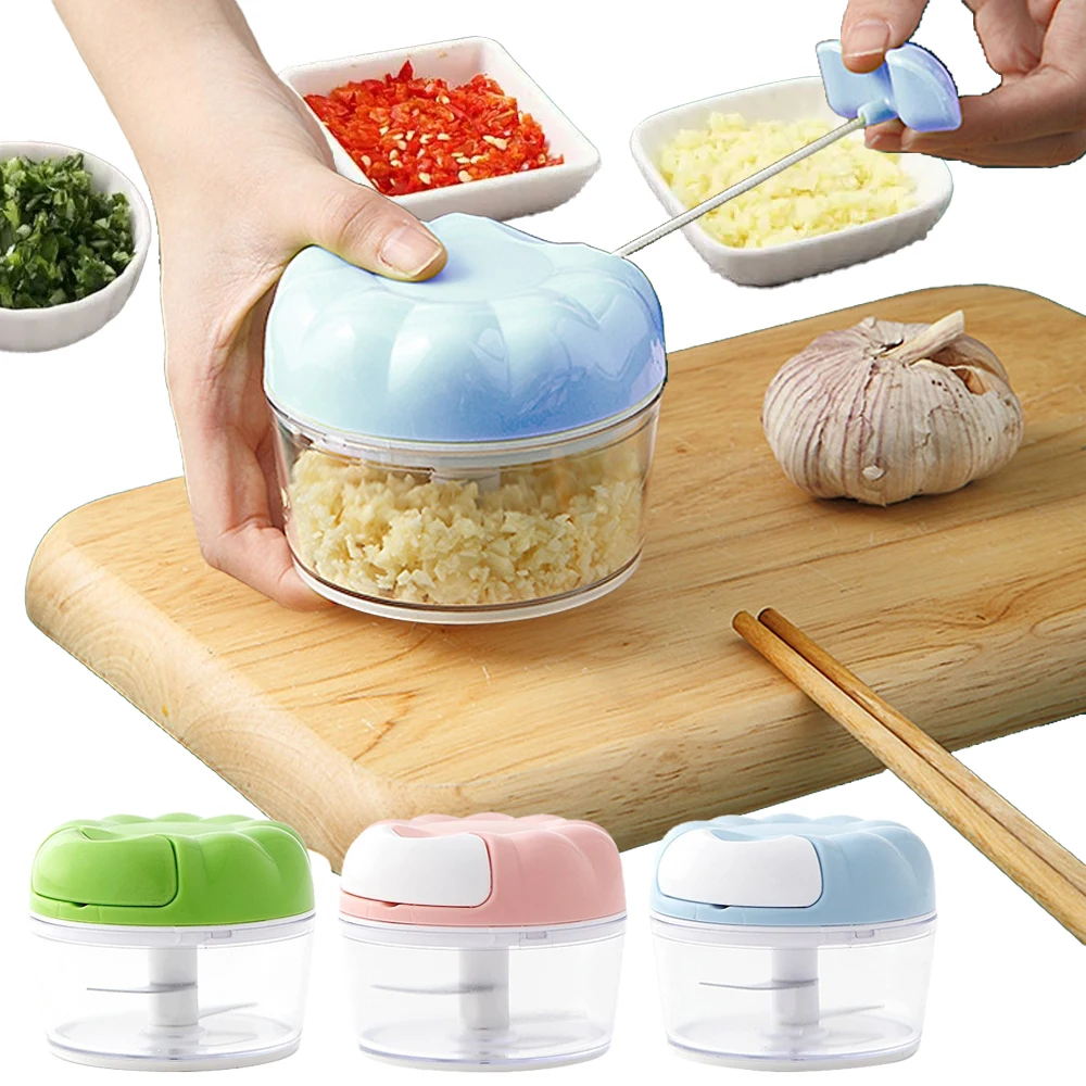 

Manual Garlic Press Garlic Chopper Food Vegetables Cutter Meat Grinders Kitchen Gadget Hand Mincer Garlic Masher Blue/Pink/Green