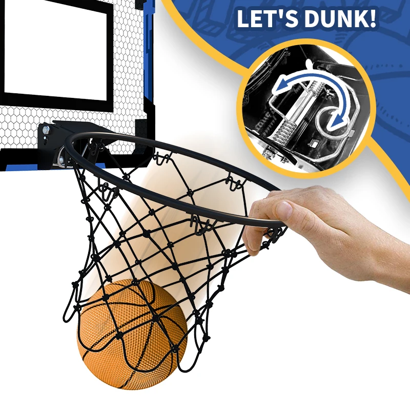 Mini Basketball Hoop for Kids Adults Indoor Small Basketball Hoop for Door Wall Mounted and Room Shooting Ball Sport Game Set