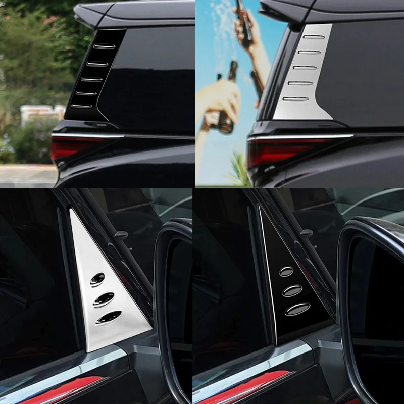 لتويوتا ألارد Vellfire 40 سلسلة 2023 2024 2025 ABS الكربون اكسسوارات السيارات الخارجية A D عمود النافذة الخلفية ربع الكسوة