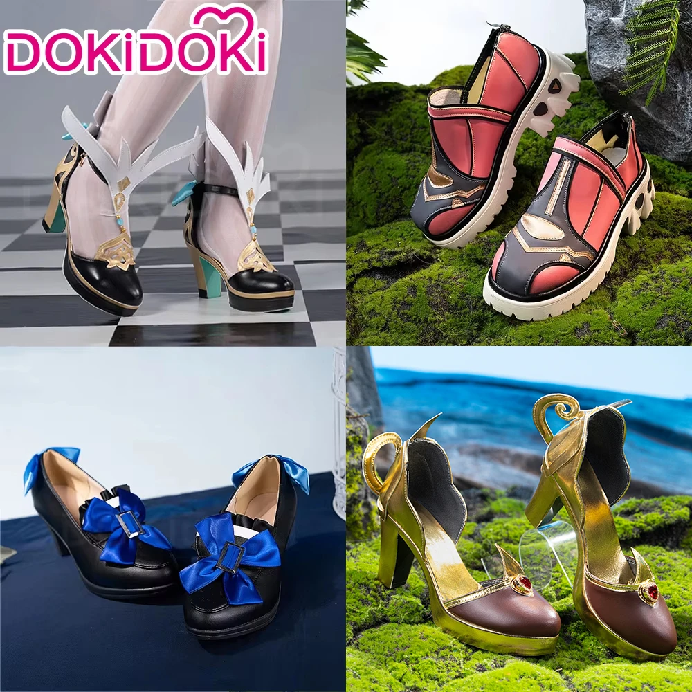 Varesa Skirk Iansan Escoffier Furina Focalors Alice zapatos juego Genshin Impact Cosplay dokidoki mujeres Natlan Skirk zapatos Cosplay
