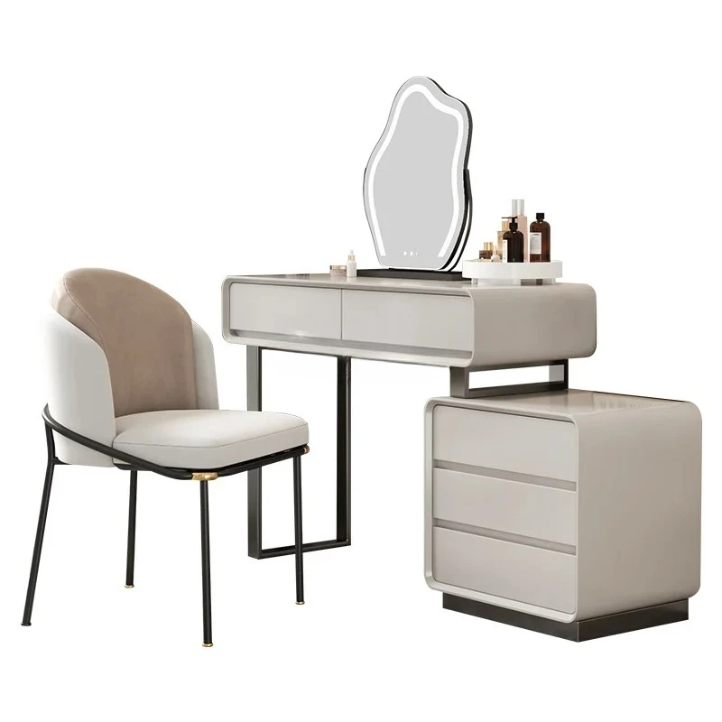 

Simple style small apartment bedroom high sense light luxury makeup table storage cabinet chest integrated