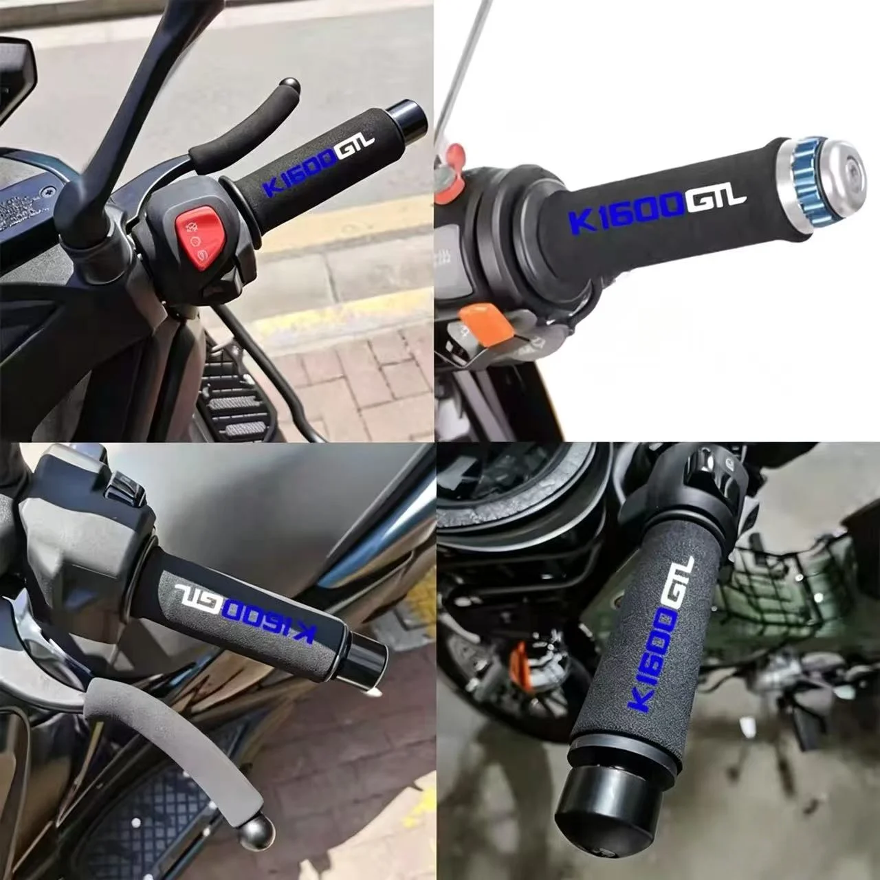 Motorcycle Grip Cover Shockproof Motorcycle Sponge grip Non-slip Handlebar Grip Sponge cover for BMW K1600GTL 2011-2022 K1600GT