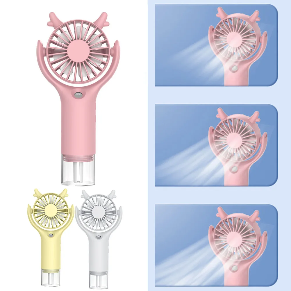 

500mAh Mist Fan Three Wind Speed Adjustment Hand-held Spray Fan 167*82*37mm Portable Air Conditioning Fans Temperature Cooling