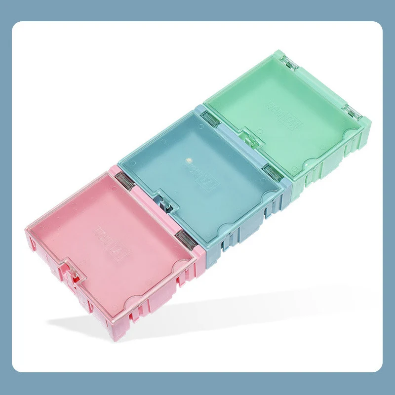 Interlocking component Containe, SMT component chip capacitor  resistor screw sample electronic component storage component box