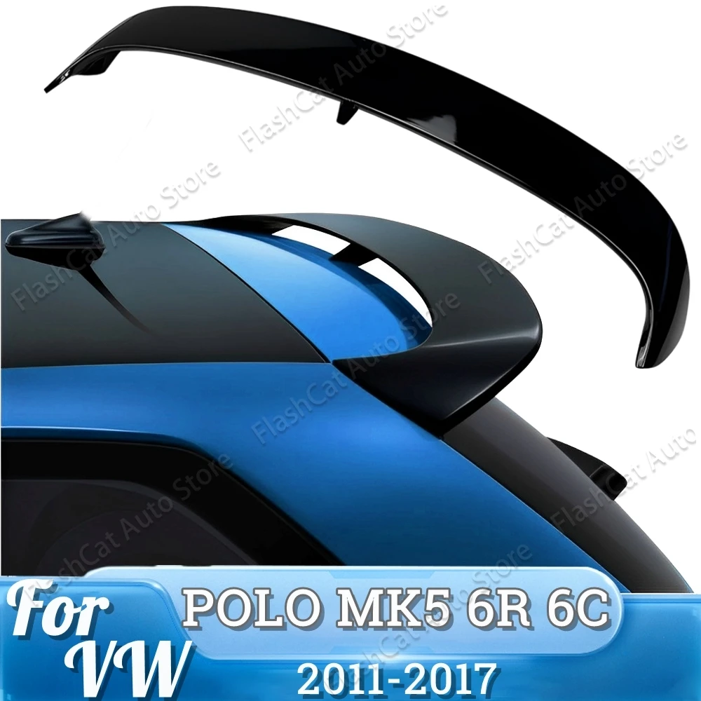 For Volkswagen POLO 6R 6C WRC Style 2011 2012 2013 2014 2015 2016 2017 Rear Trunk Spoiler Wing Tail Trunk Lip Body Kits Tuning