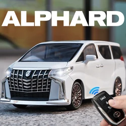 1:24 Toyota Alphard Key Control Alloy Car Model Sound and Light Pull Back Children's Toy Collectibles Birthday gift