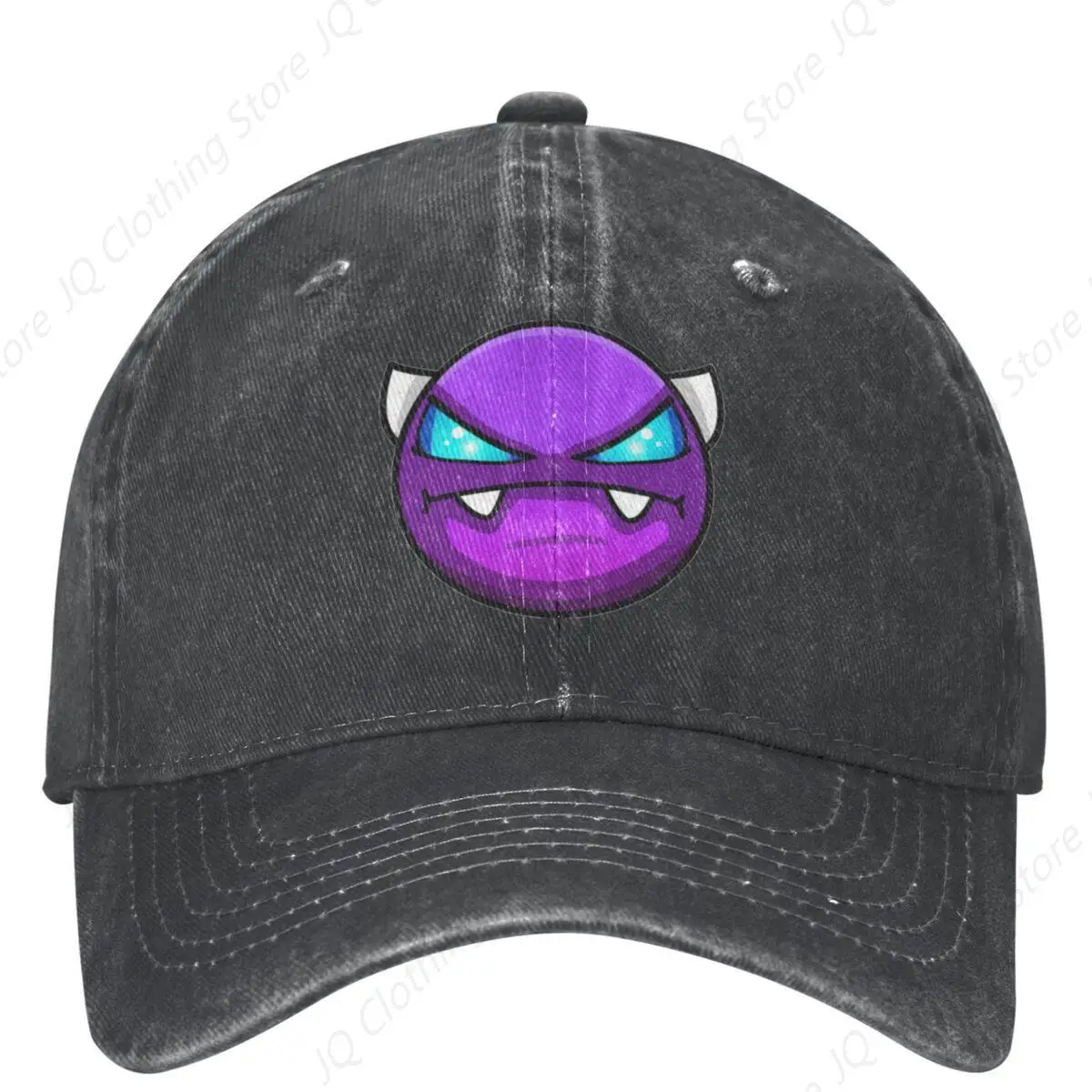 Geometry Dash Baseball Cap Easy Demon Running Hippie Hot Sale Washed Hip Hop Hats Men Women y2k Funny Custom Logo Baseball Caps