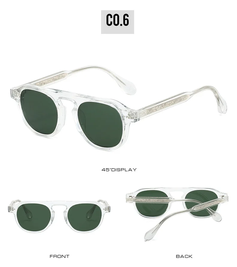 2026 Neue Runde Sonnenbrille mit Nieten-Detail – Acetatrahmen mit Nieten, Coole Streetstyle Ins Trendige Sonnenbrillen für Herren & Damen – Detail 12