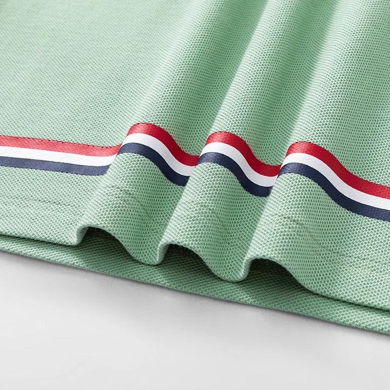 Hochwertiges Herren-Polohemd aus 100% Baumwolle mit Langen Ärmeln, Revers und Knöpfen, Exquisites Muster-Stickerei, Herbst-Neuheit, Vielseitige Freizeitkleidung für Männer – Detail 7