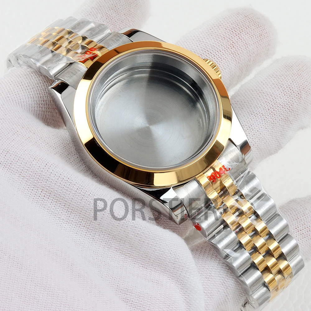 36mm/39mm NH35 Case With Jubilee/oyster Bracelet Sapphire Glass Waterproof for NH35 NH36 Movement 28.5mm Dial Datejust Case