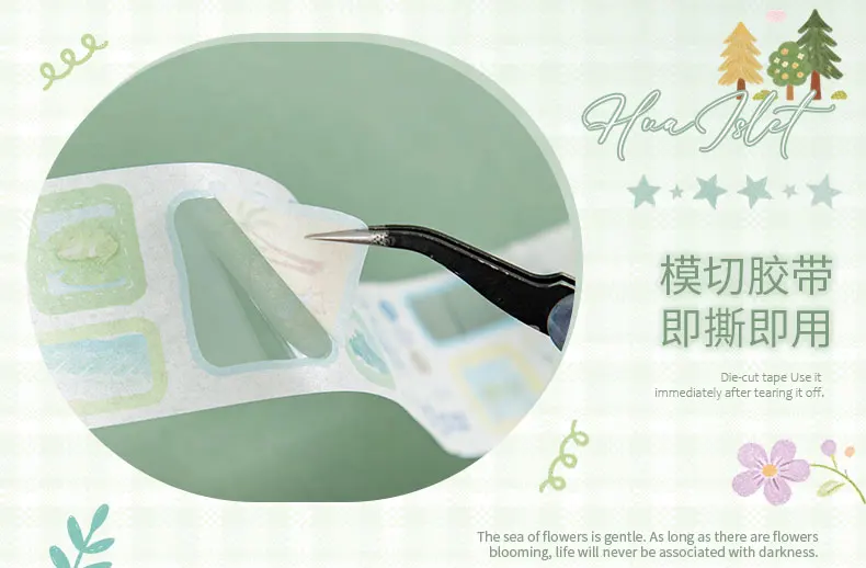 1–6 Rollen frische und beruhigende Washi-Tapes, Scrapbooking-Aufkleber, Material, perfekt für Journaling, DIY-Scrapbooking-Zubehör – Detail 7