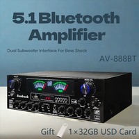 SUNBUCK AV-888BT 999BT Bluetooth 5.1 Amplifier Dual Dynamic Screen Max 4000W Stereo Sound AMP For Home KTV Professional Karaoke
