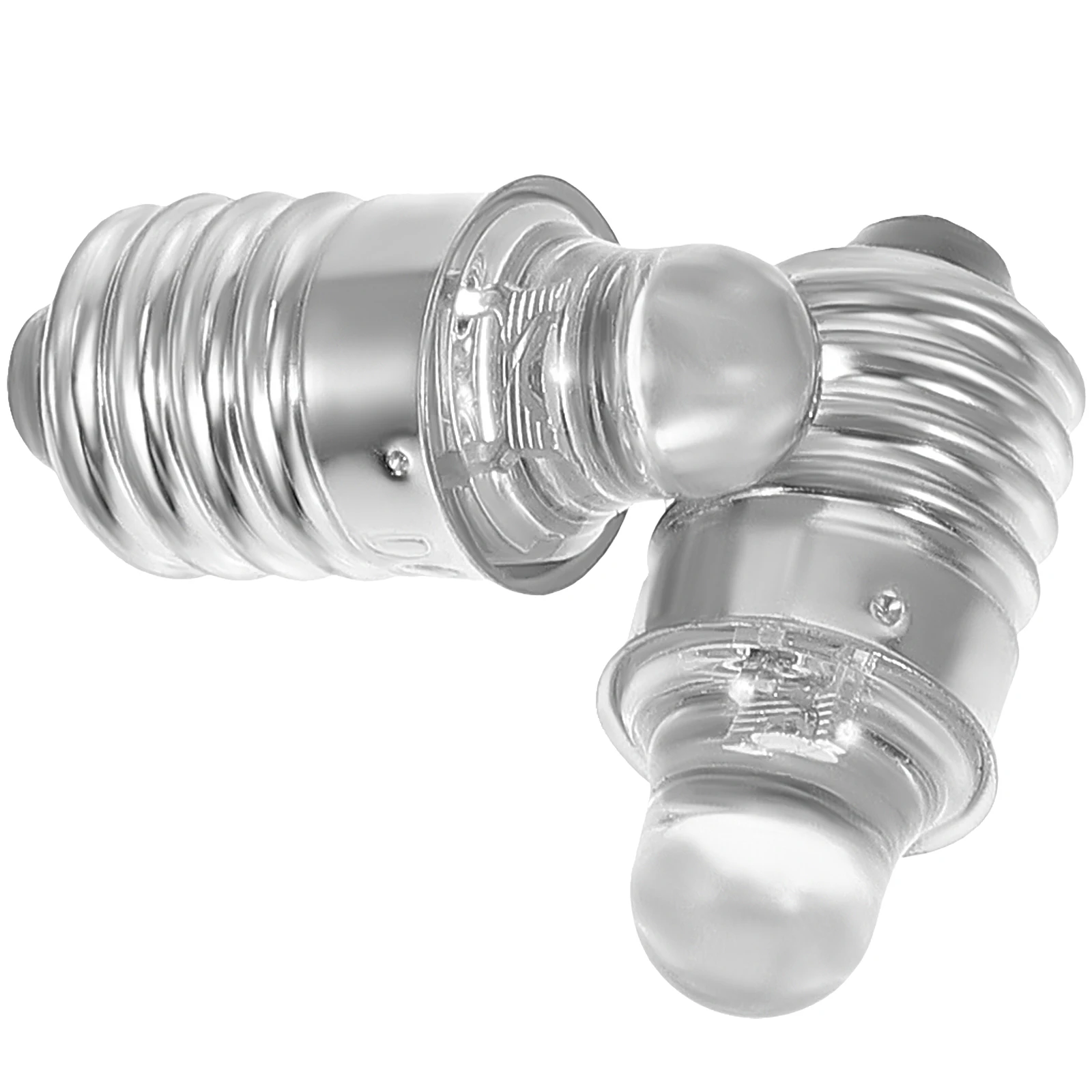 

2 Pcs LED Light Bulb Replacement Mininlight Flashlight Round Small Circular Glass