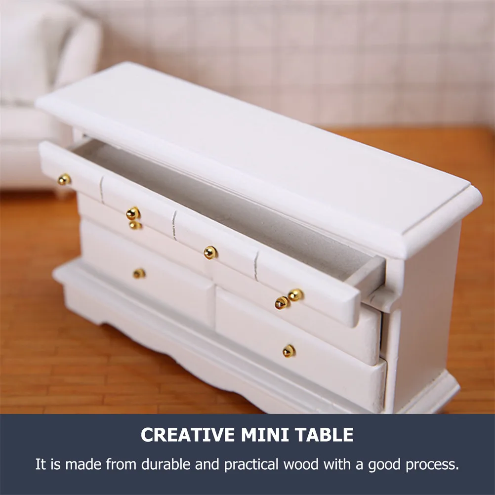 

Деревянная миниатюрная тумба под телевизор, декор для маленького дома, простая стильная мини-мебель для спальни, аксессуары для декора