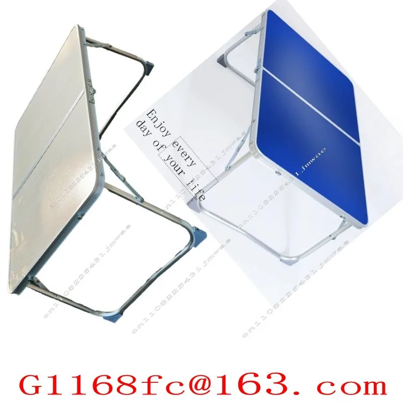 Portable Foldable Aluminum Camping Table, Collapsible Bedside Laptop Desk and Kids Writing Table for Beach, Park, Travel, Home