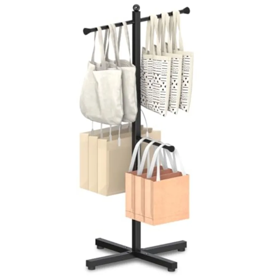 

42-48-дюймовая стойка для сумок для покупок с регулируемой высотой, сверхпрочный металлический Т-образный держатель для продуктовых сумок для розничных магазинов, большой дисплей для сумок