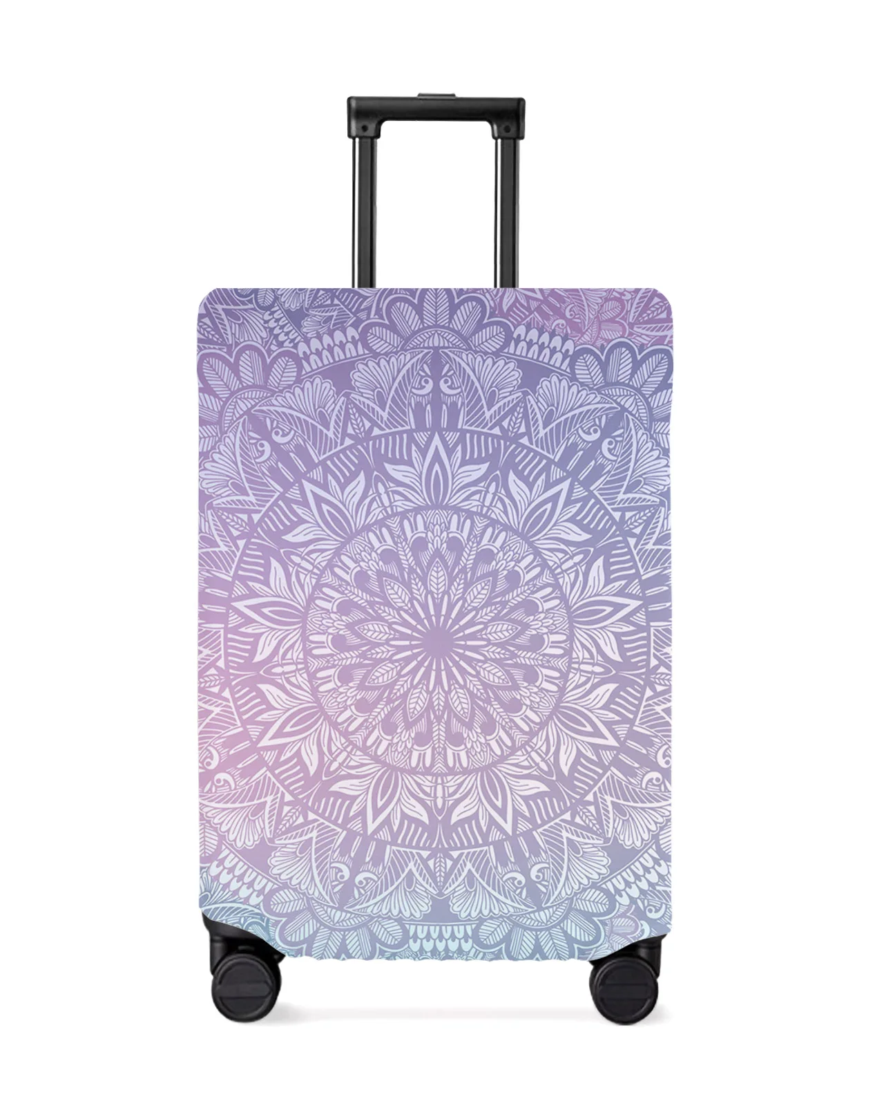 Elástica Capa Bagagem para Mala, Mandala Flor Roxo Gradiente, Capa Contra Poeira, Acessórios de Viagem, 18-32 "Caso