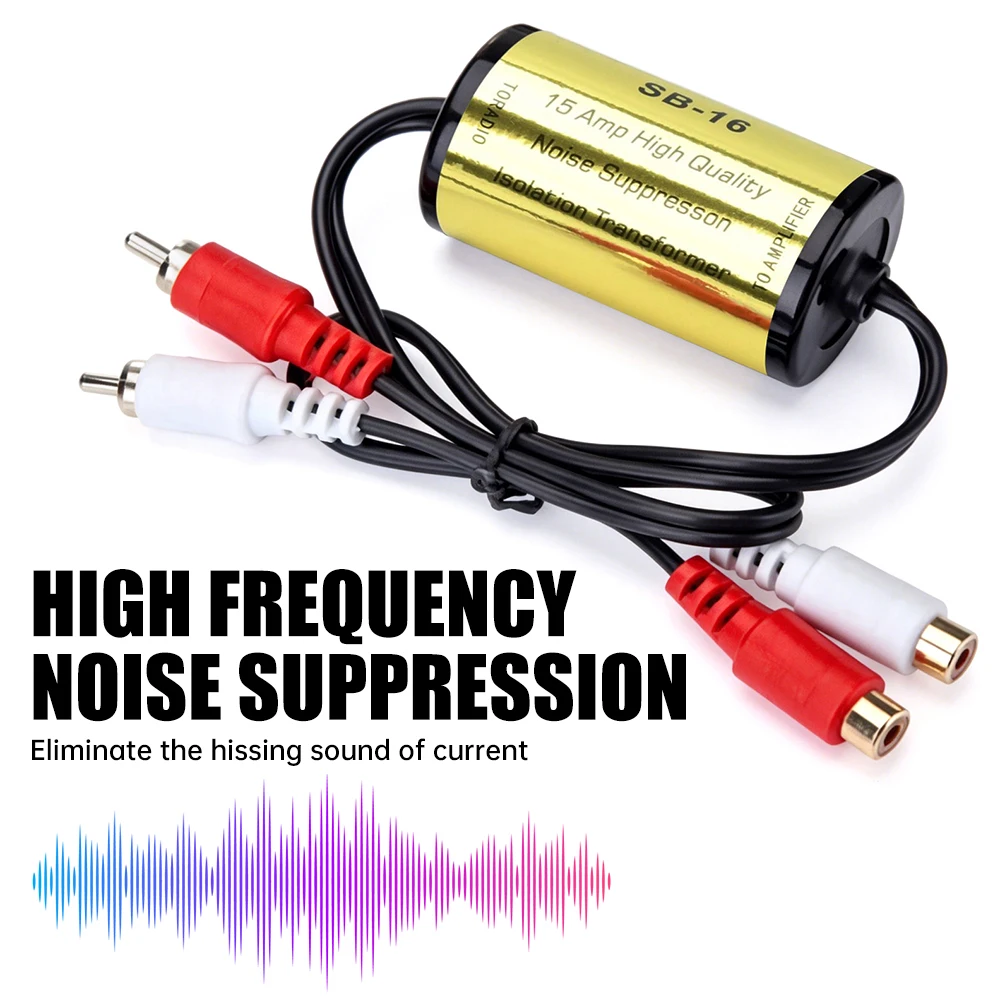 Audio-Rauschfilter-Schleifenisolator für RCA, eliminiert Brummen, Summen und Störgeräusche, Auto- und Heimstereo, Auto-Audio-Filter – Detail 16