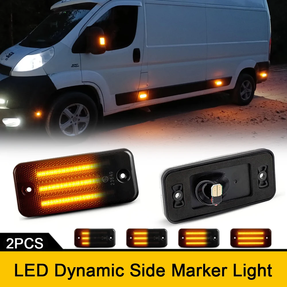 

6PCS Car LED Side Marker Flowing Blinker Direction Light For Fiat Ducato Iveco Daily EuroTech MH MP MT Diesel EuroStar Stralis