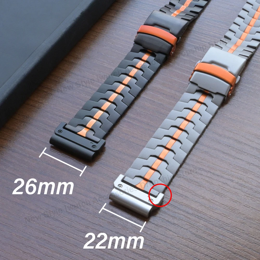 22 مللي متر 26 مللي متر سوار فولاذي غير قابل للصدأ لساعة Garmin Fenix 8 7X Pro 51 مللي متر 6Pro 5Plus إندورو 3 حزام معدني لحزام Garmin Instinct 2X