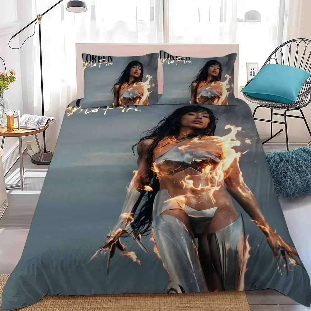 Singer Loreen Wildfire Duvet Cover Set Home Style Bedding Soft Laundry Cotton Bed 3 Piece Set Student Dormitory Gift